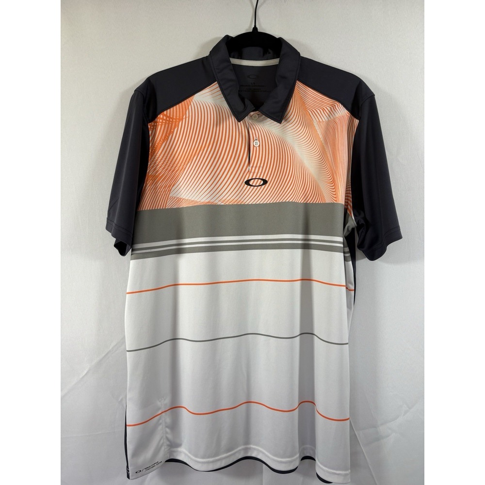 Oakley polo shirt size L golf 1/4 button pullover short sleeves